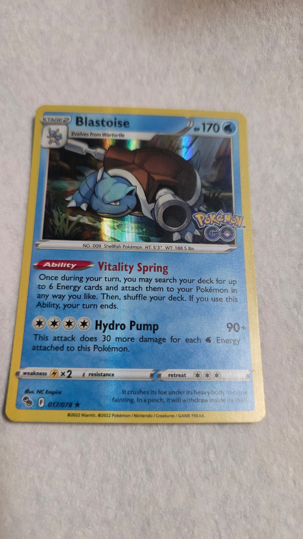 Blastoise  017/078 Pokemon Go