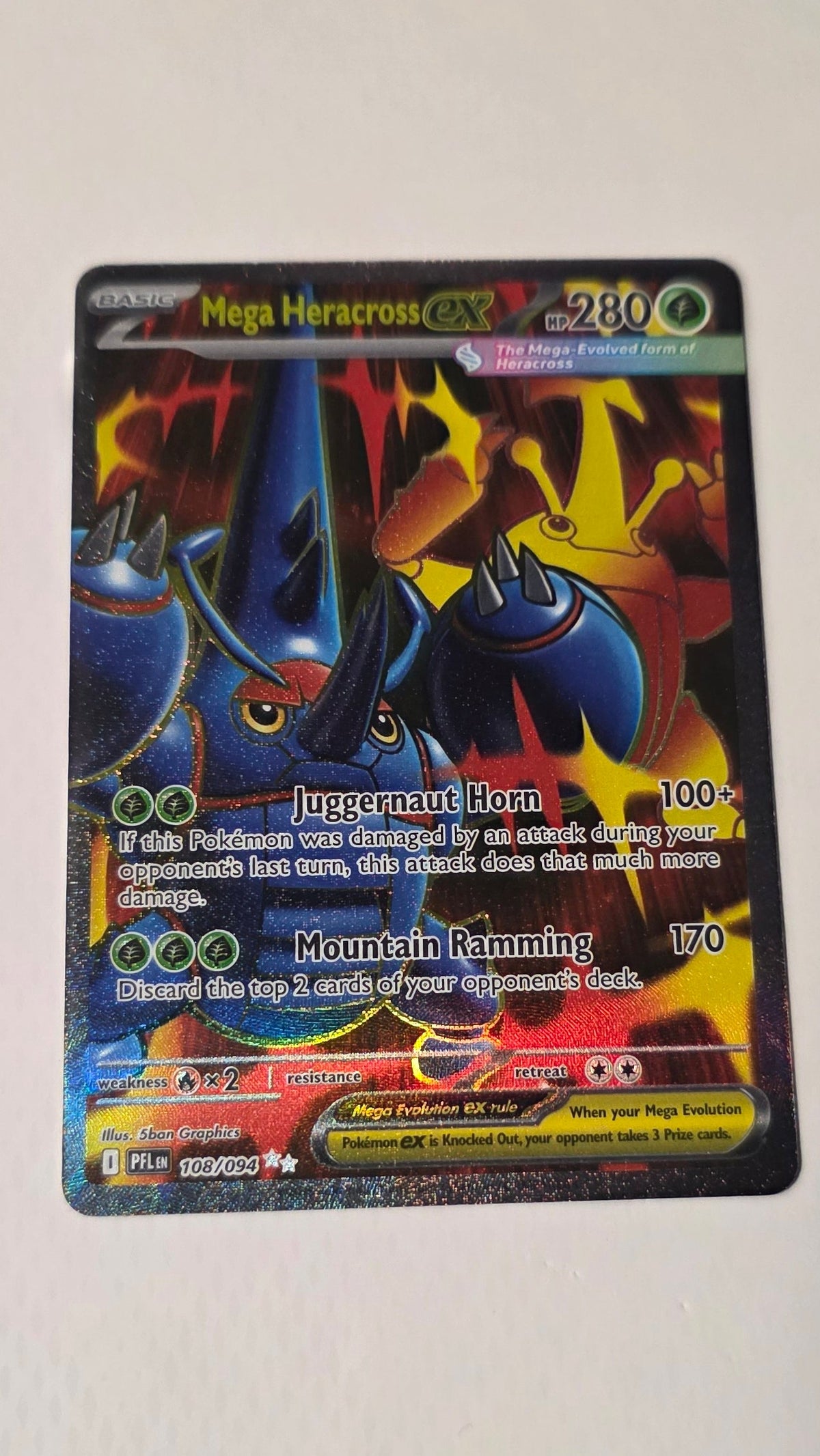 Mega Heracross EX 108/094 Phantasmal Flames